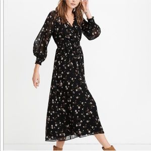 NWOT! Madewell Georgette Smocked Midi Dress in Backyard Blooms Size Small
